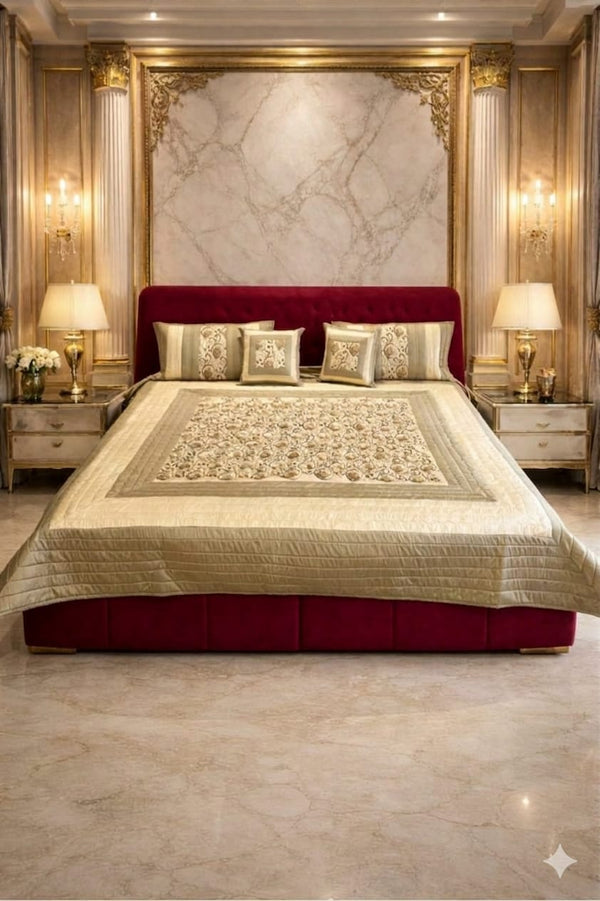 5 pcs set Embroidery Bedcover