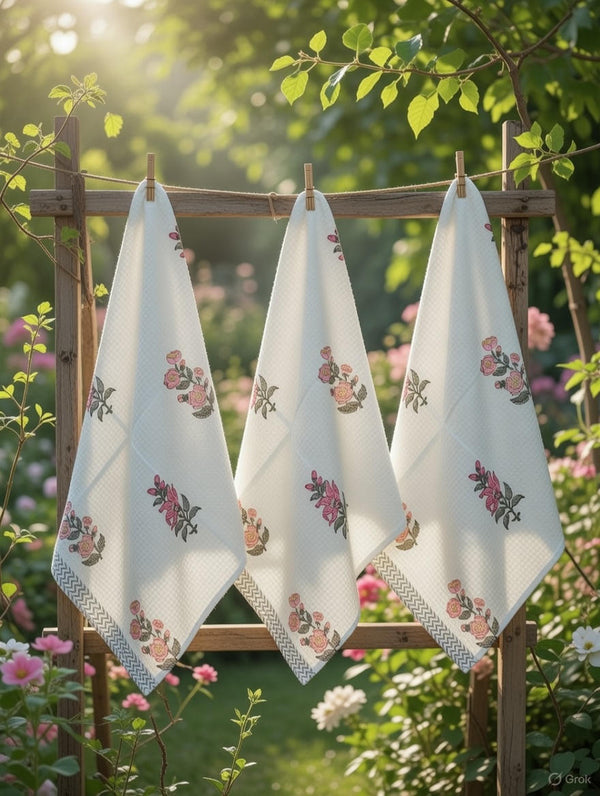 Handblock Printed Towel Set