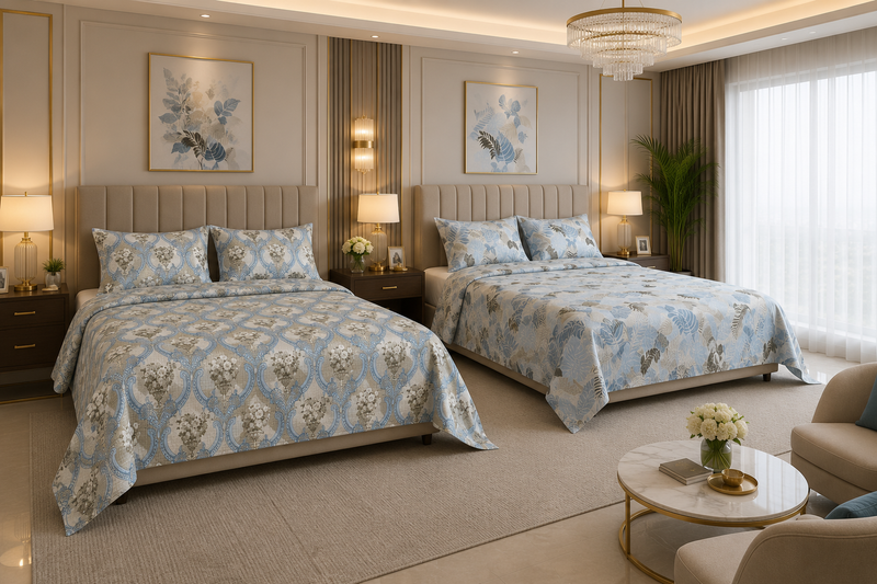 Premium reversible Cotton Bedsheeet