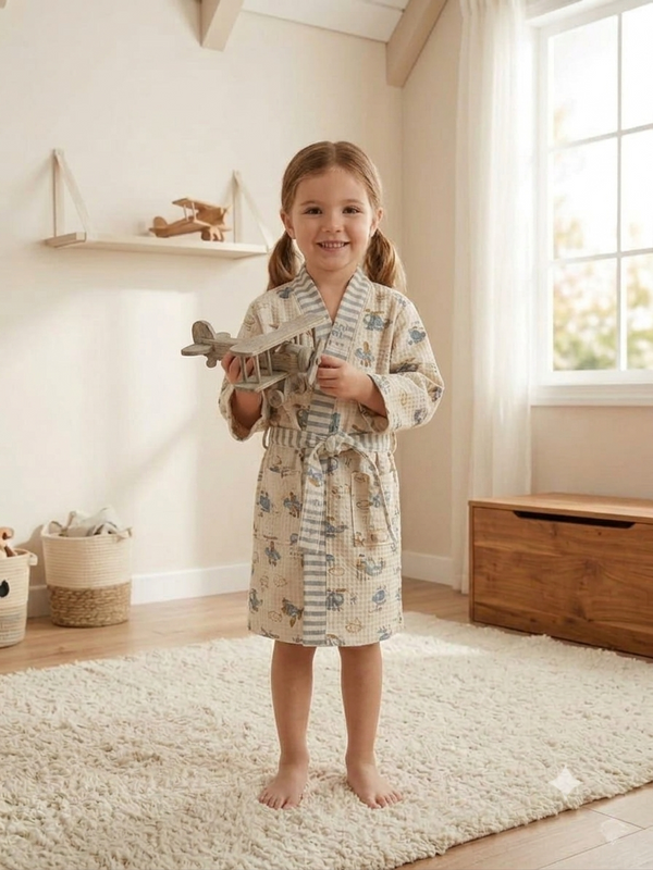 Kid's Cotton Bathrobe