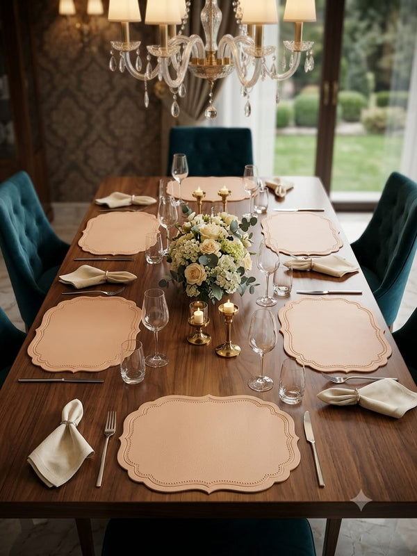 Elegant Scalloped Dining Table Mat