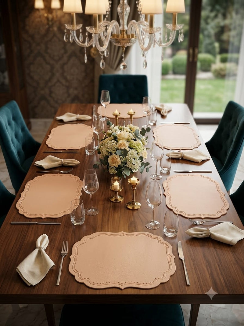 Elegant Scalloped Dining Table Mat