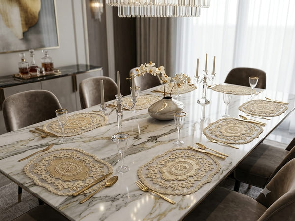Royal Heritage Floral Luxury Table Mat Set
