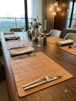 Premium Patchwork Leather Table Mats (Set of 6)