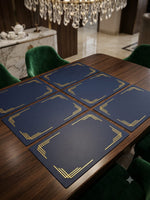 Royal Gold Accent Dining Table Mat Set