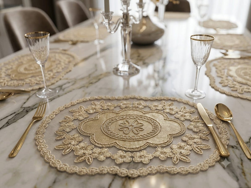 Royal Heritage Floral Luxury Table Mat Set