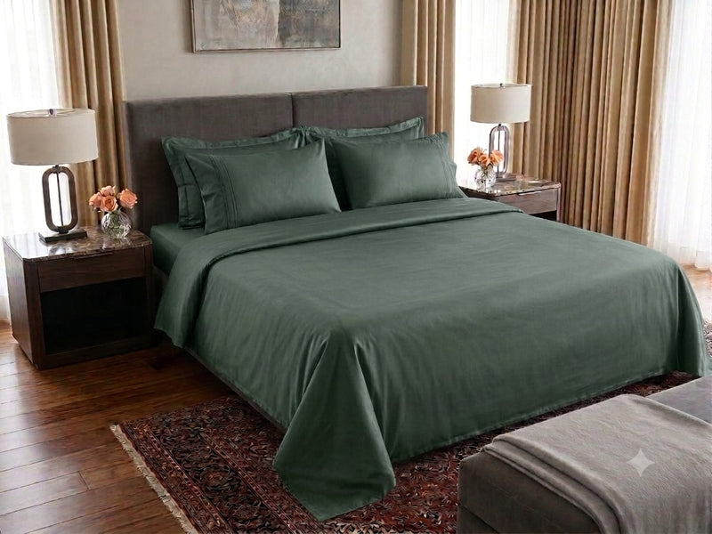Pure Cotton 400 TC Solid Bedsheet