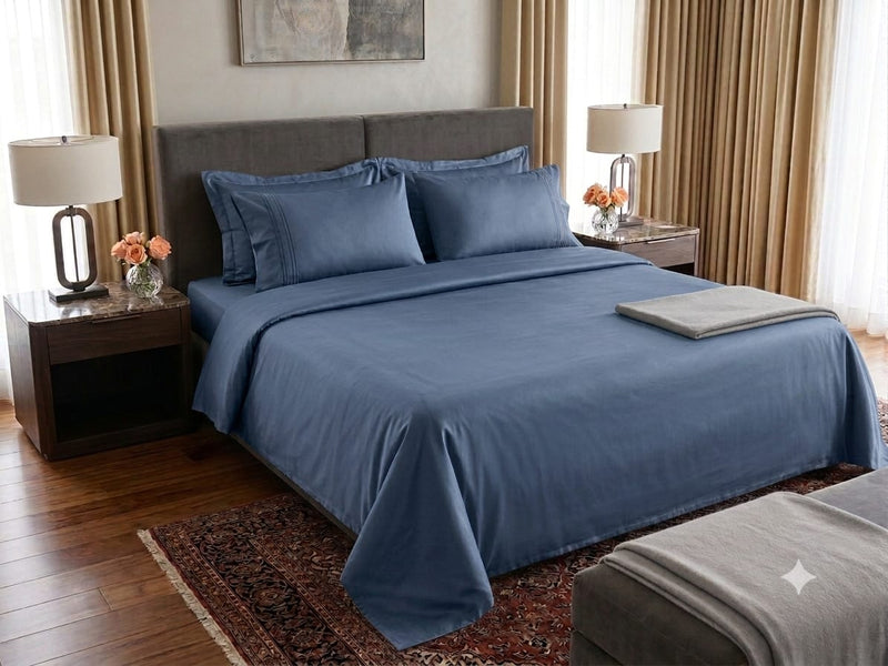 Pure Cotton 400 TC Solid Bedsheet