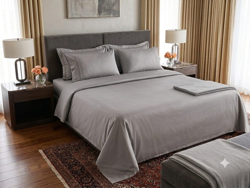 Pure Cotton 400 TC Solid Bedsheet