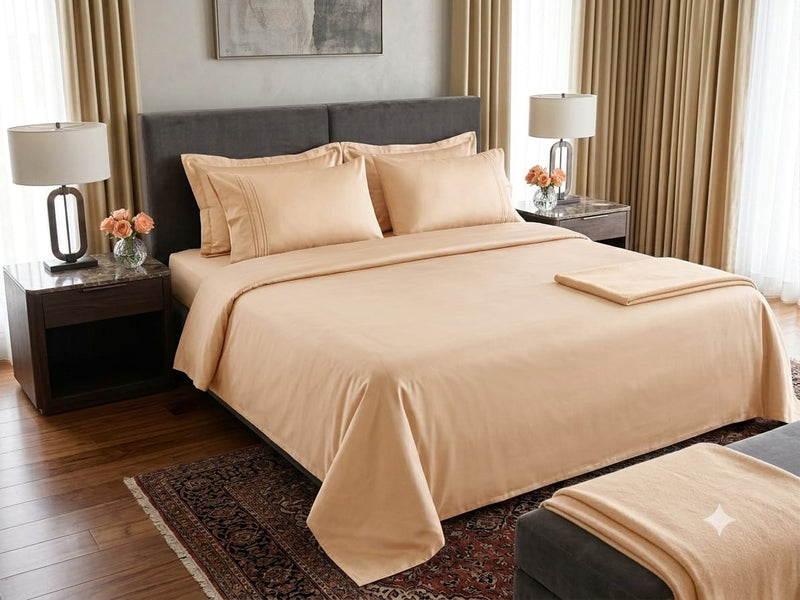 Pure Cotton 400 TC Solid Bedsheet