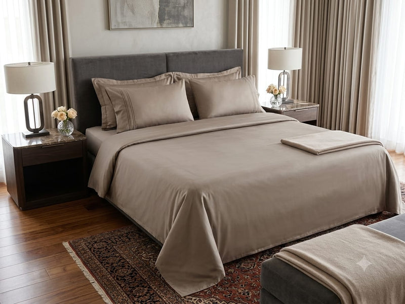 Pure cotton 400 TC Solid Bedsheet