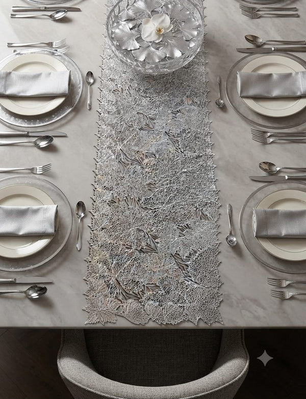 Designer Metallic PVC Table Runner