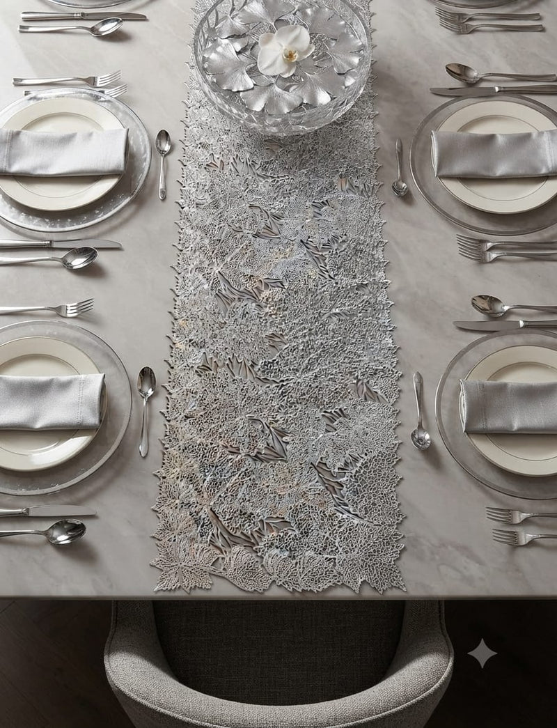 Designer Metallic PVC Table Runner