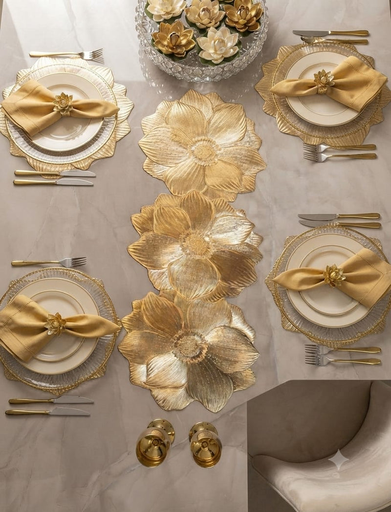 Designer Metallic PVC Table Runner