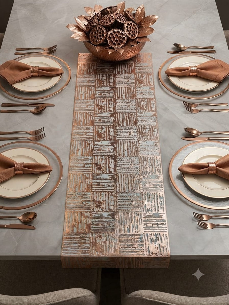 Designer Metallic PVC Table Runner