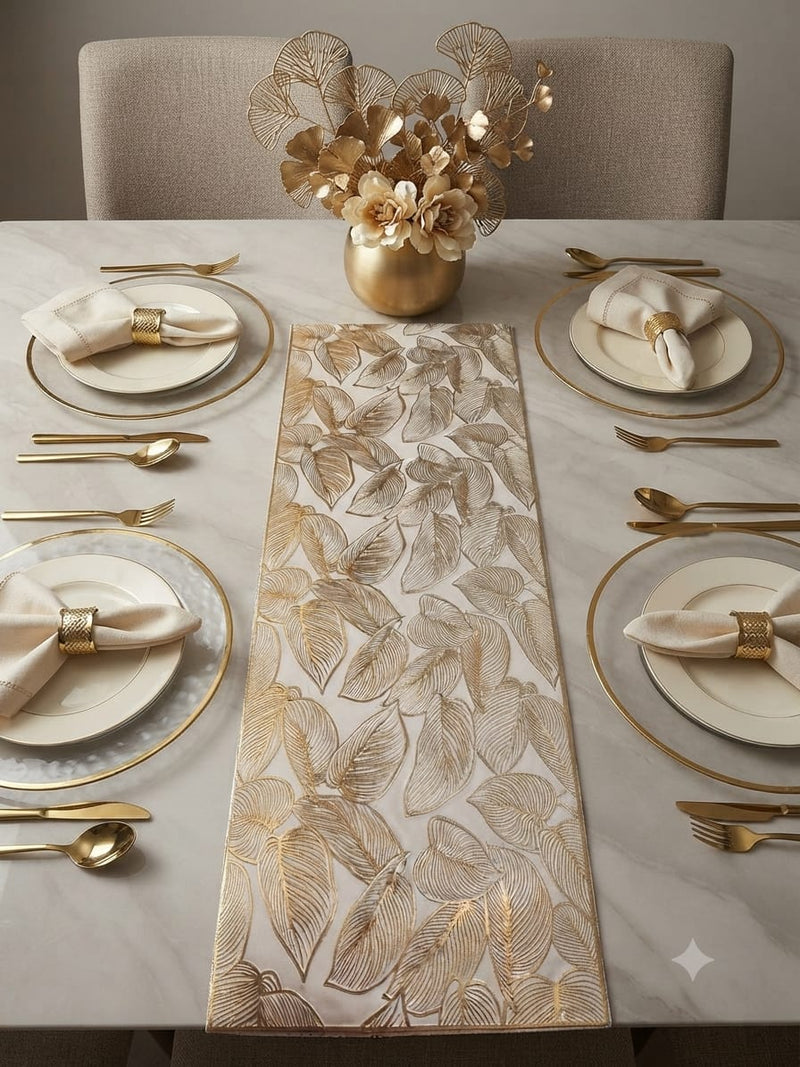 Designer Metallic PVC Table Runner