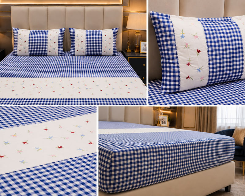 Checkered Cotton Bedsheet