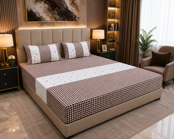 Checkered Cotton Bedsheet