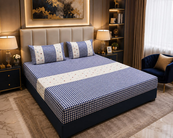 Checkered Cotton Bedsheet