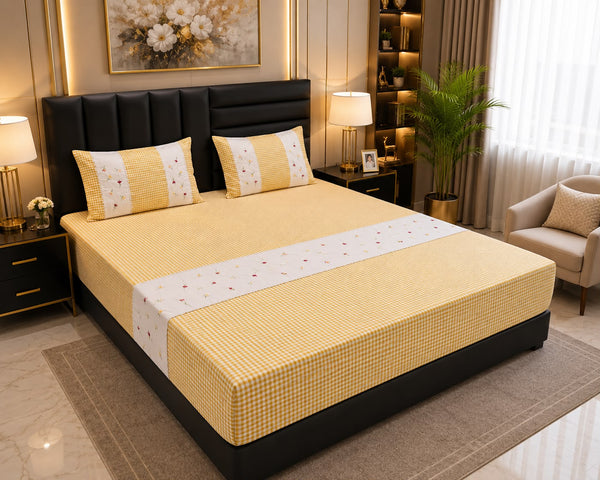 Checkered Cotton Bedsheet