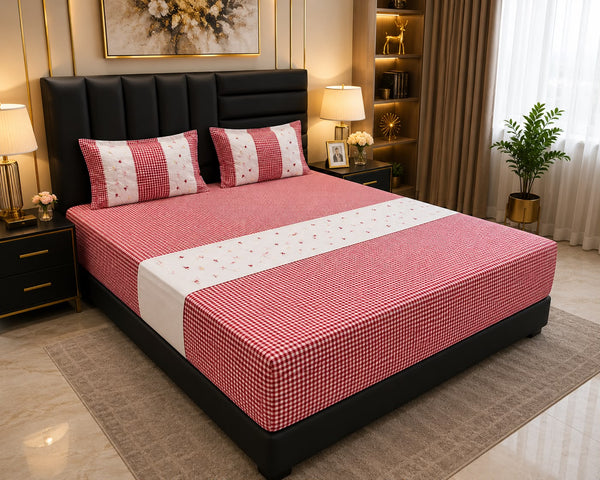 Checkered Cotton Bedsheet