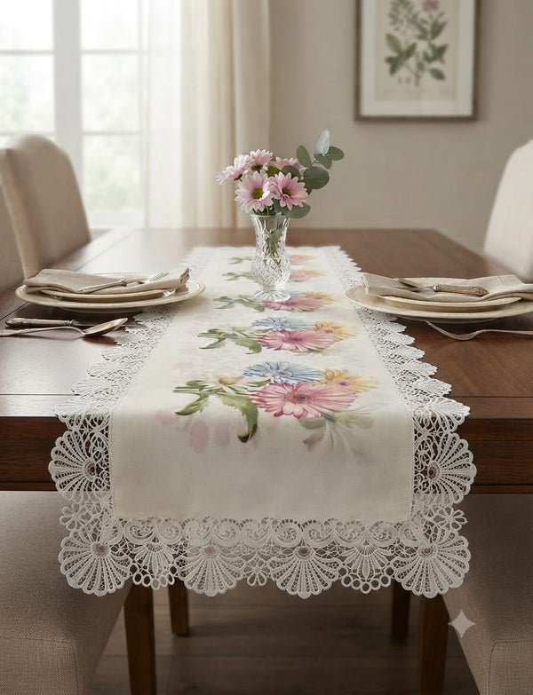 Floral PVC Table Short Runner