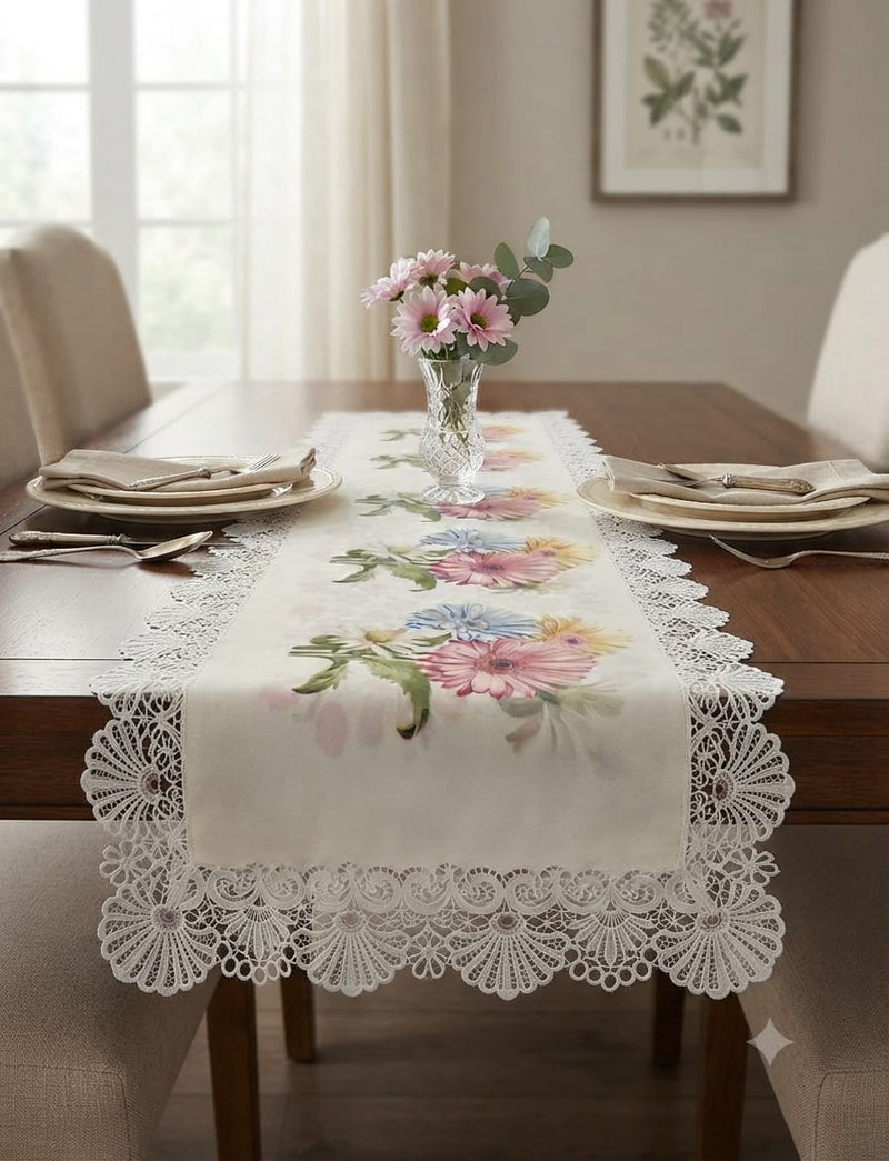 Floral PVC Table Short Runner