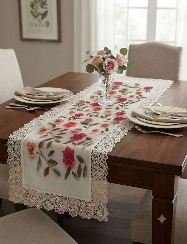 Floral PVC Table Short Runner