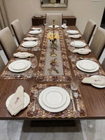 Luxury Beaded Table Runner and Mat Set
