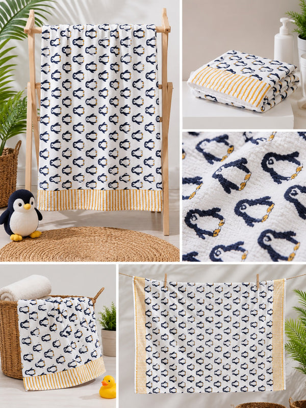 Premium Hand Block Print Waffle Kids Bath Towel