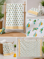 Premium Hand Block Print Waffle Kids Bath Towel