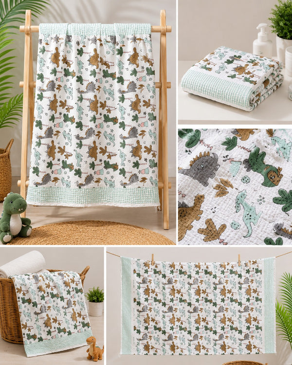 Premium Hand Block Print Waffle Kids Bath Towel