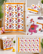 Premium Hand Block Print Waffle Kids Bath Towel