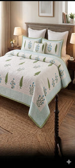 Handblock Quilted Bedcover
