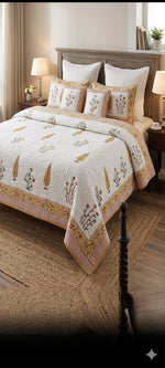 Handblock Quilted Bedcover