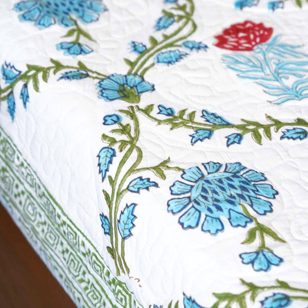 Handblock Quilted Bedcover