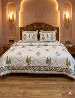 Handblock Quilted Bedcover