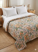 Luxury Pure Cotton Kantha Bedcover