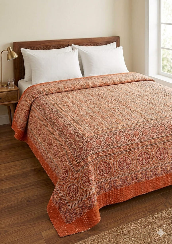 Premium Pure Cotton Kantha Bedcover