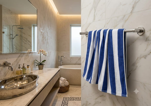 Striped Cotton Bath Towel