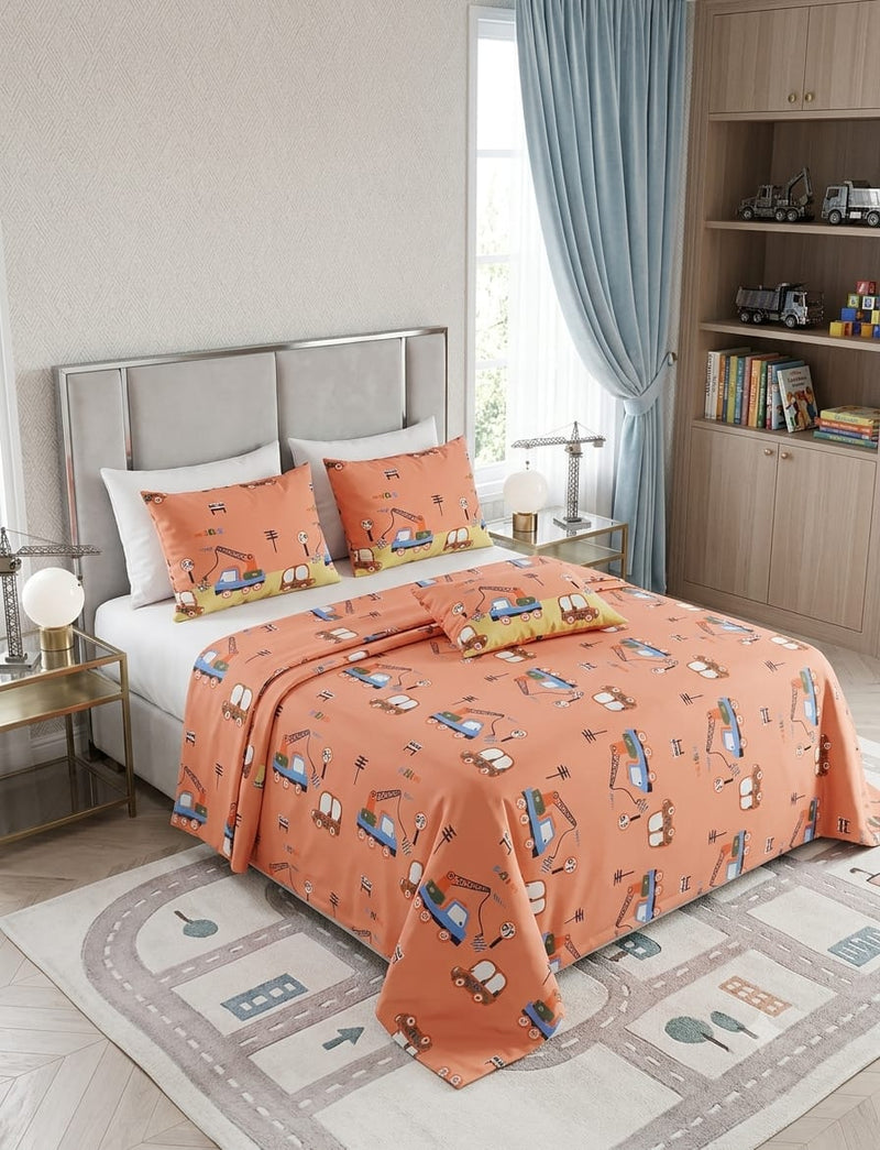 Premium Pure Cotton Kids' King Bedsheet