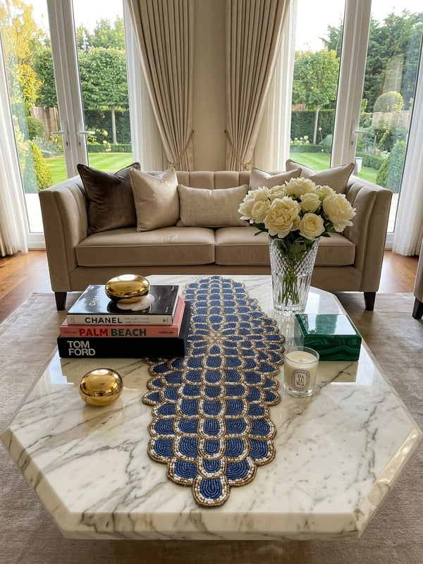 Handmade Beaded Table Runner