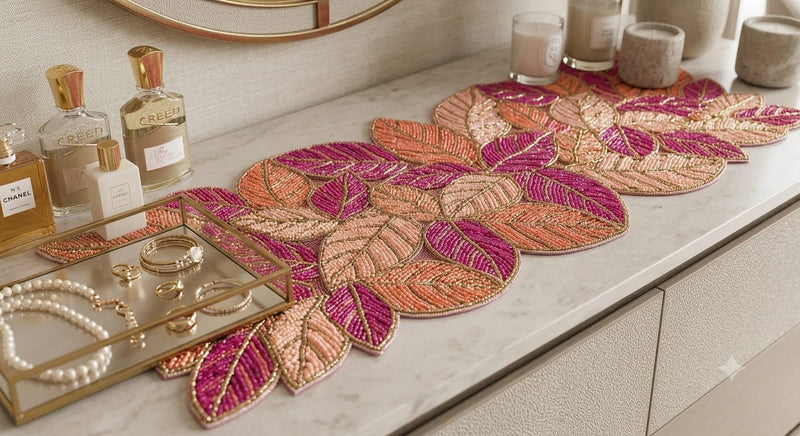 Handmade Beaded Table Runner
