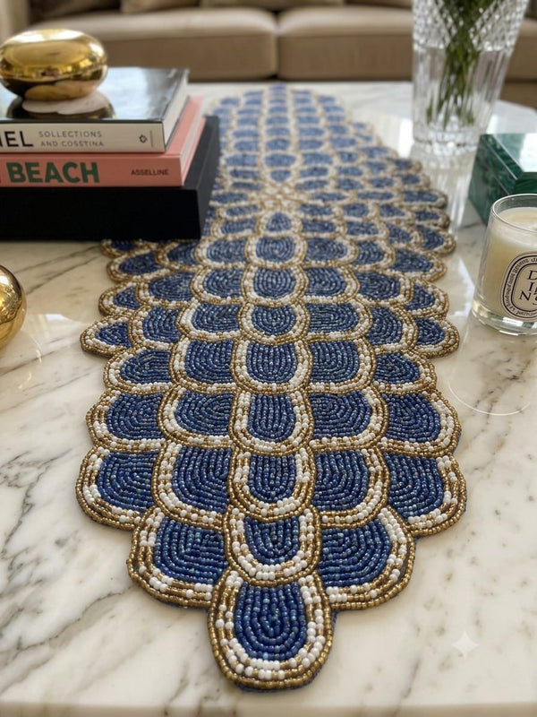 Handmade Beaded Table Runner