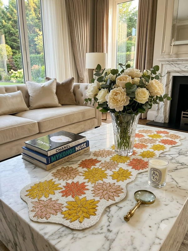 Handmade Beaded Table Runner