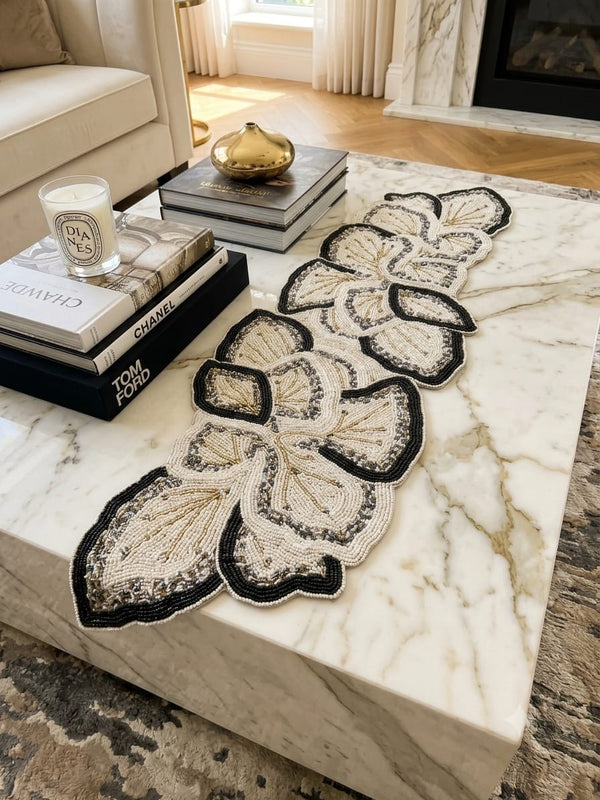 Handmade Beaded Table Runner