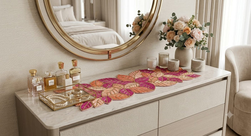 Handmade Beaded Table Runner