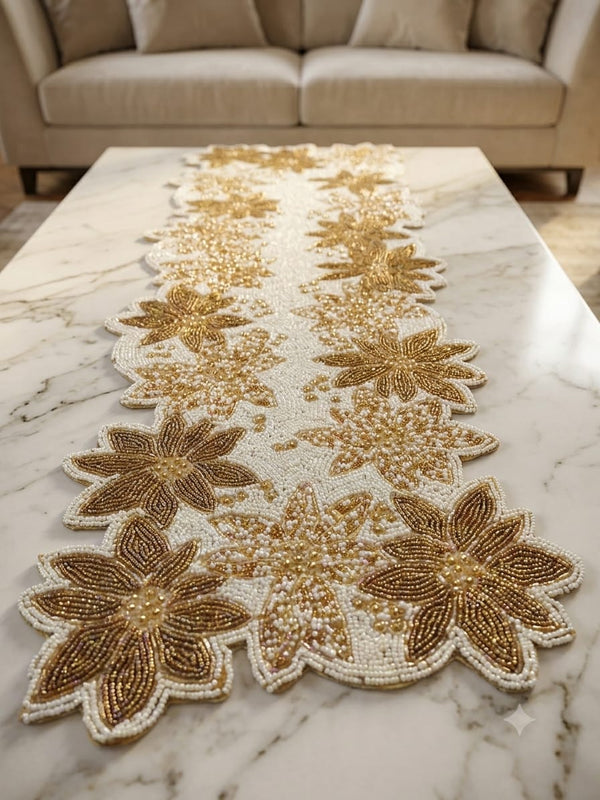 Handmade Beaded Table Runner