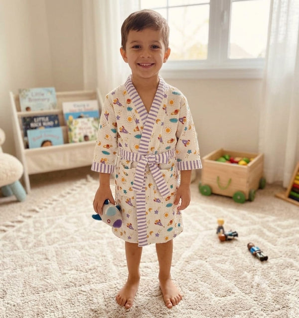 Kid's Cotton Bathrobe