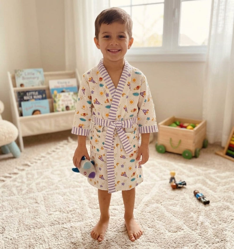 Kid's Cotton Bathrobe